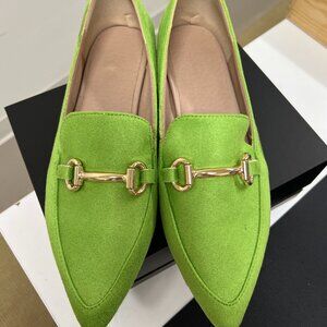 Green Boho Moccasins